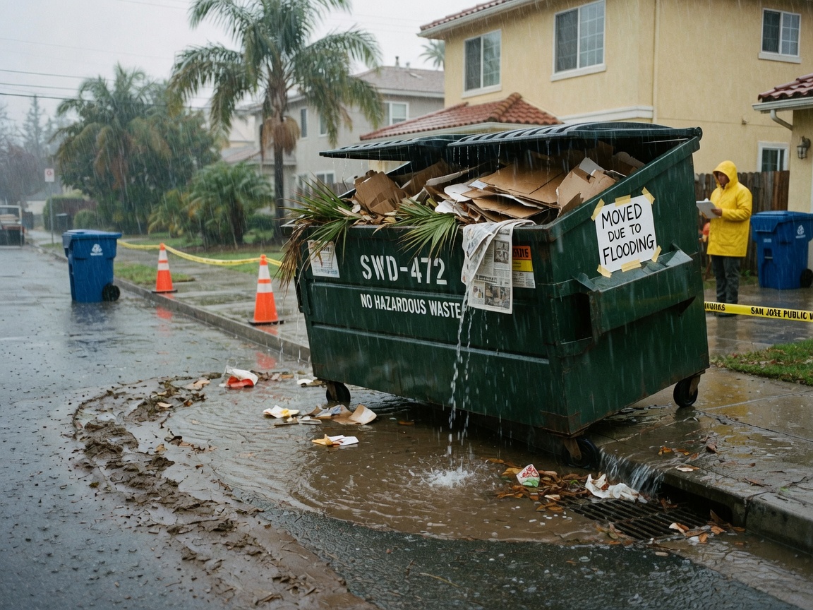 How Winter Rains Affect Dumpster Placement in San Jose