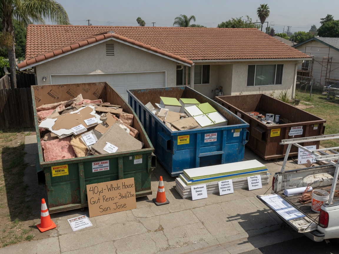 Matching Dumpster Size to Common San Jose Renovation Projects